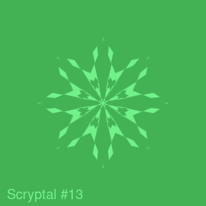 Scryptal #13 - ETH charity dynamic on-chain NFT