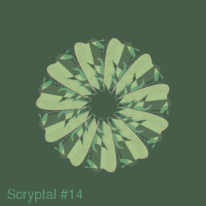 Scryptal #14 - ETH charity dynamic on-chain NFT