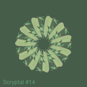 Scryptal #14 - POLYGON charity dynamic on-chain NFT