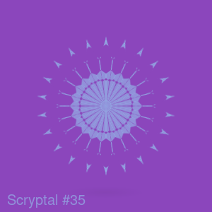 Scryptal #35 - POLYGON charity dynamic on-chain NFT